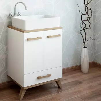 Тумба с раковиной Sanflor Ингрид 60 белый (С12473)