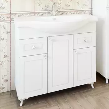 Тумба с раковиной Sanflor Софи 85 белый матовый