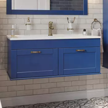 Тумба с раковиной подвесная Sanflor Ванесса 105 синий