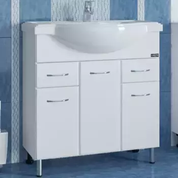 Тумба с раковиной Санта Эльбрус 80 белый