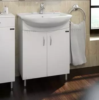 Тумба с раковиной Санта Элеганс 65 белый