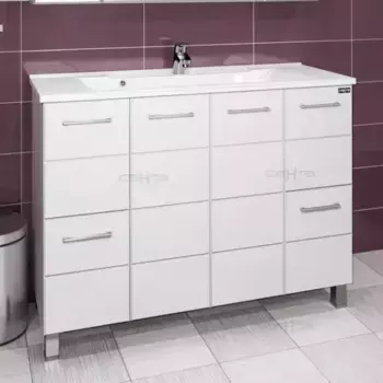 Тумба с раковиной Санта Омега 120 белый