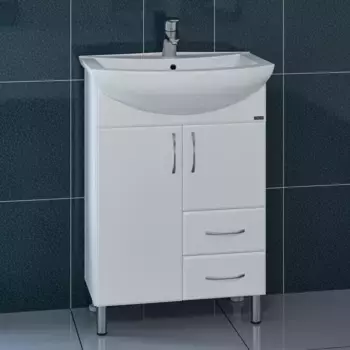 Тумба с раковиной Санта Стандарт 60 белый