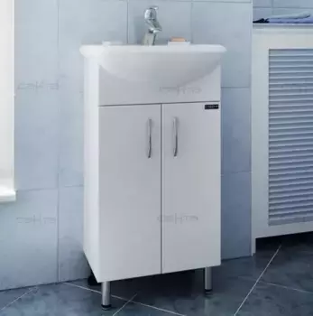 Тумба с раковиной Санта Уют 45 белый