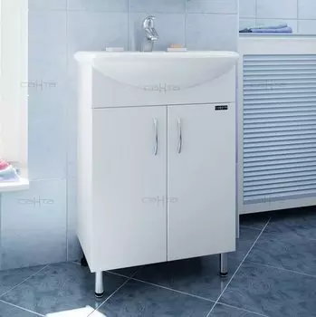 Тумба с раковиной Санта Уют 55 белая