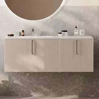 Тумба с раковиной Sanvit Рольф 120 L белый глянец