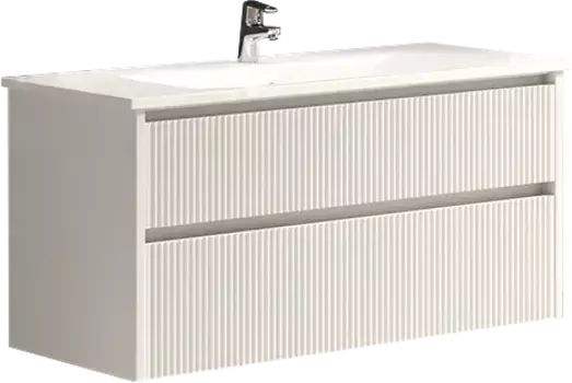 Тумба с раковиной Sanvit Рольф-2 100 белый глянец