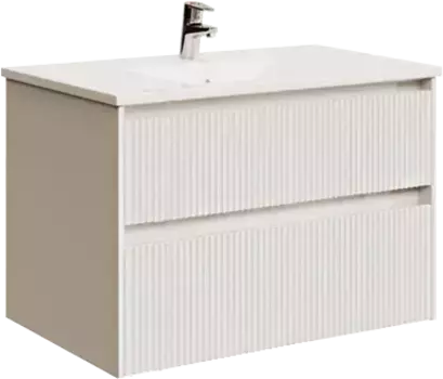 Тумба с раковиной Sanvit Рольф-2 75 белый глянец