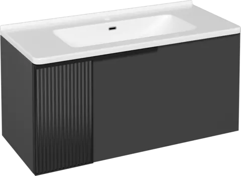 Тумба с раковиной STWORKI Готланд 100 антрацит матовый