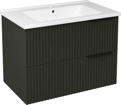 Тумба с раковиной STWORKI Хаммель 75 грин софт
