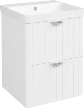 Тумба с раковиной STWORKI Ларвик 50 белая матовая