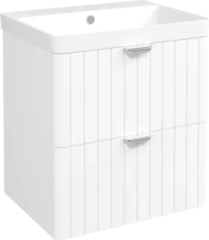 Тумба с раковиной STWORKI Ларвик 60 белая матовая