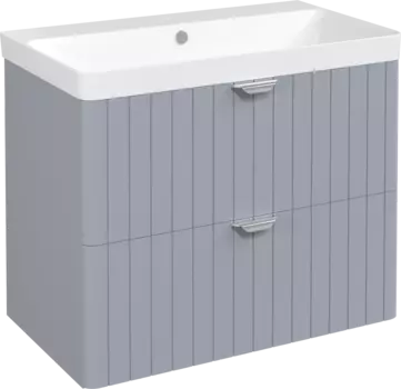 Тумба с раковиной STWORKI Ларвик 80 серая матовая