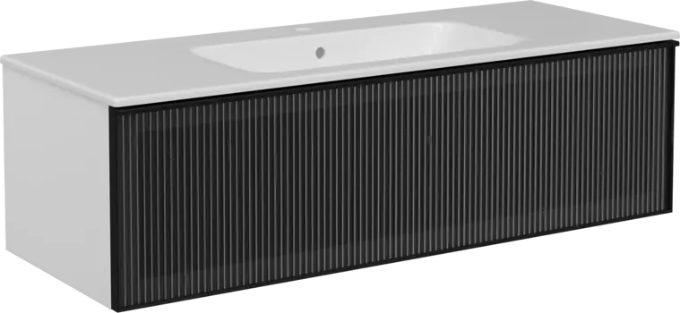 Тумба с раковиной STWORKI Левангер 120 белая матовая