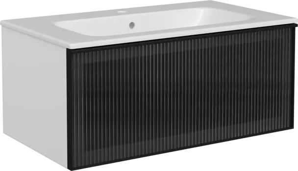 Тумба с раковиной STWORKI Левангер 80 белая матовая