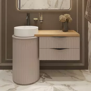 Тумба с раковиной STWORKI Lotus 107 white