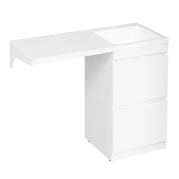 Тумба с раковиной STWORKI Мальмё 110 правая над стиральной машиной, белая