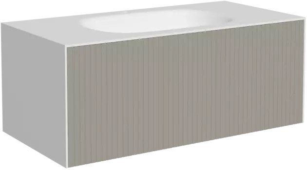 Тумба с раковиной STWORKI Олланд 100 бежево-серая