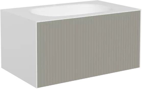 Тумба с раковиной STWORKI Олланд 80 бежево-серая