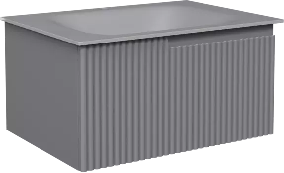 Тумба с раковиной STWORKI Вестфолл 70 серая матовая