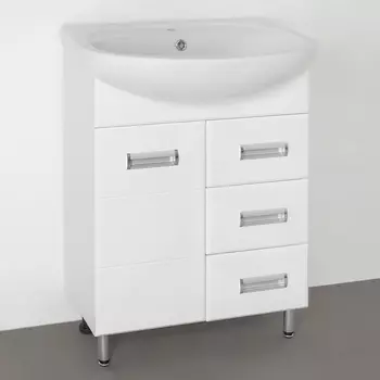 Тумба с раковиной Style Line Ирис 65 белая