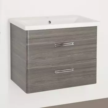 Тумба с раковиной Style Line Лотос 80 Plus подвесная, шелк зебрано