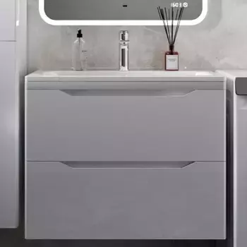 Тумба с раковиной Style Line Марелла 70 белая глянцевая