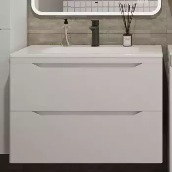 Тумба с раковиной Style Line Марелла 80 белая матовая