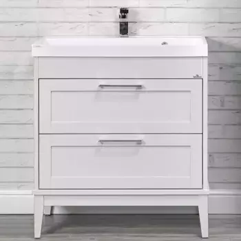 Тумба с раковиной ValenHouse Эйвори 80 белая