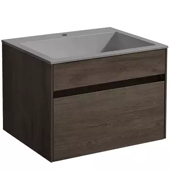 Тумба с раковиной Vincea Chiara 60 темное дерево