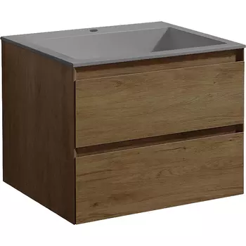 Тумба с раковиной Vincea Luka 60 темное дерево