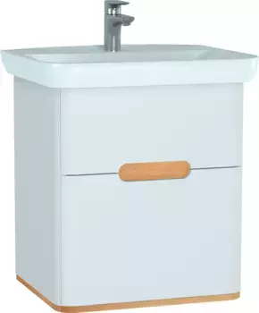 Тумба с раковиной VitrA Sento 65 с LED подсветкой матовый белый