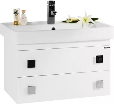 Тумба с раковиной Vod-Ok Квадро 70 белая