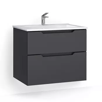Тумба под раковину Jorno Slide 75, антрацит