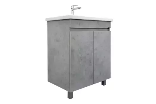 Тумба-умывальник "Осло-70НД" бетон светлый с раковиной COMO 70