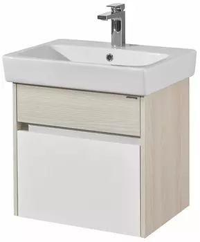 Тумба под раковину подвесная Aquaton Верди 60 белый-светлое дерево