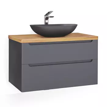 Тумба под раковину Jorno Wood 100, серая