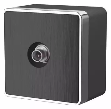 ТВ-розетка оконечная Werkel Gallant графит рифленый W5083004 4690389164736