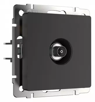 ТВ-розетка Werkel оконечная черный матовый W1183008 4690389157028