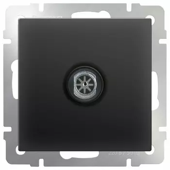 ТВ-розетка Werkel проходная черный матовый WL08-TV-2W 4690389073519
