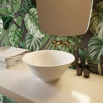 TW Раковина BARBRO 460 C для установки на столешницу 460 мм., без перелива, цвет белый матовый