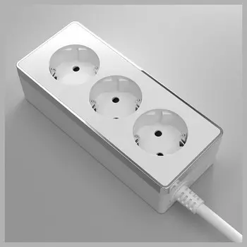 Удлинитель 3-х местный 3м Werkel Gallant белый/хром W6523601 4690389171314