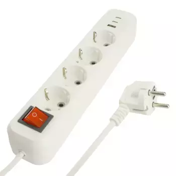 Удлинитель 4-местный с/з с выключателем Stekker Home HM071-41-02 50139