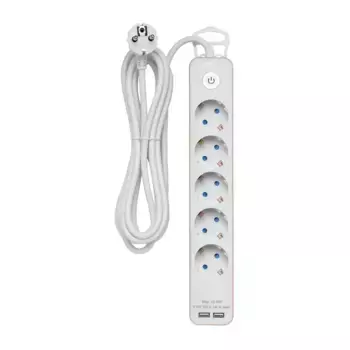 Удлинитель Duwi 2хUSB 5гн 3м с/з 32070 8