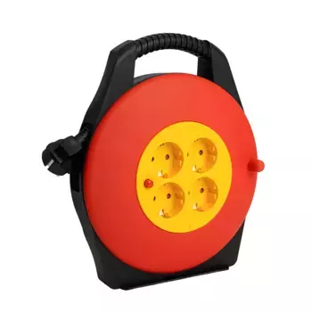 Удлинитель-рулетка на 4 розетки с/з с ручкой Stekker Standart STD06-40-50 10м 50179