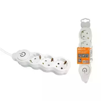 Удлинитель TDM Electric Люкс УЛ03В 3гн 10м с/з SQ1303-0181
