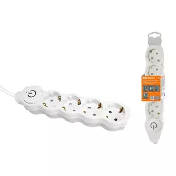 Удлинитель TDM Electric Люкс УЛ04В 4гн 5м с/з SQ1303-0135