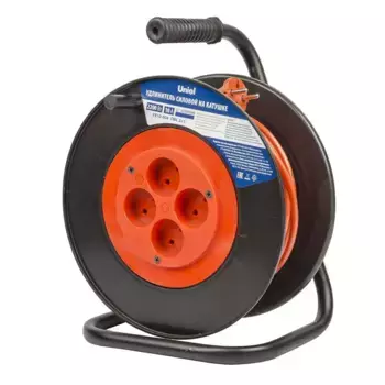 Удлинитель Uniel 4гн х 40м б/з YX10-004 /UCK-4N/2x1,00/40M/S Orange/Black UL-00009857