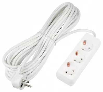 Удлинитель Uniel Ultra 3гн х 10м с/з S-GCU3-10 White UL-00010004
