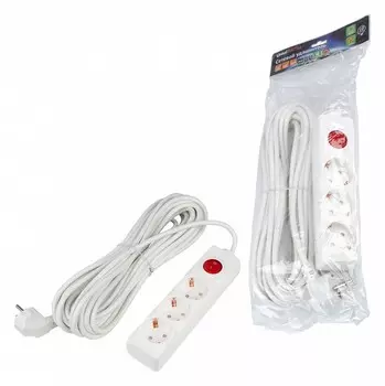 Удлинитель Uniel Ultra 3гн х 10м с/з S-GCU3-10B White UL-00010014